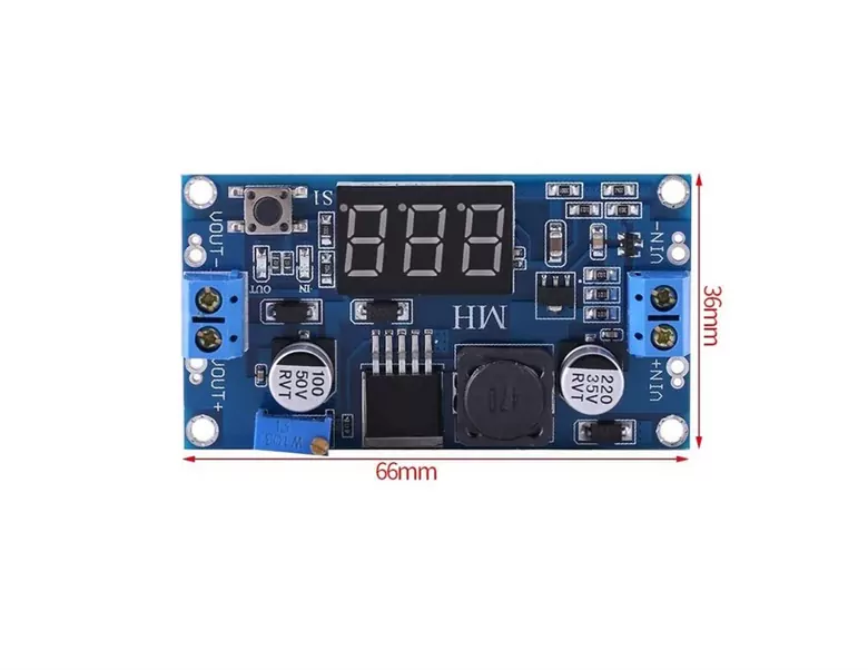 LED Voltmetreli LM2596 3A DC-DC Ayarlanabilir Voltaj Düşürücü LED Voltmetreli LM2596 3A DC-DC Ayarlanabilir Voltaj Düşürücü