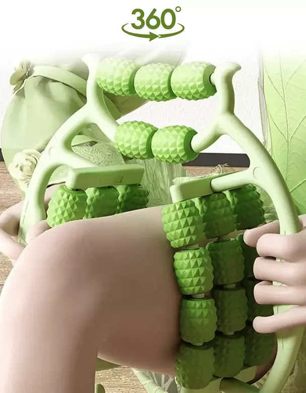 29 Tekerli Kas Gevşetici Sıkılaştırıcı Masaj Aleti Ayarlanabilir Lenf Drenaj Bacak Kol Selülit Yeşil