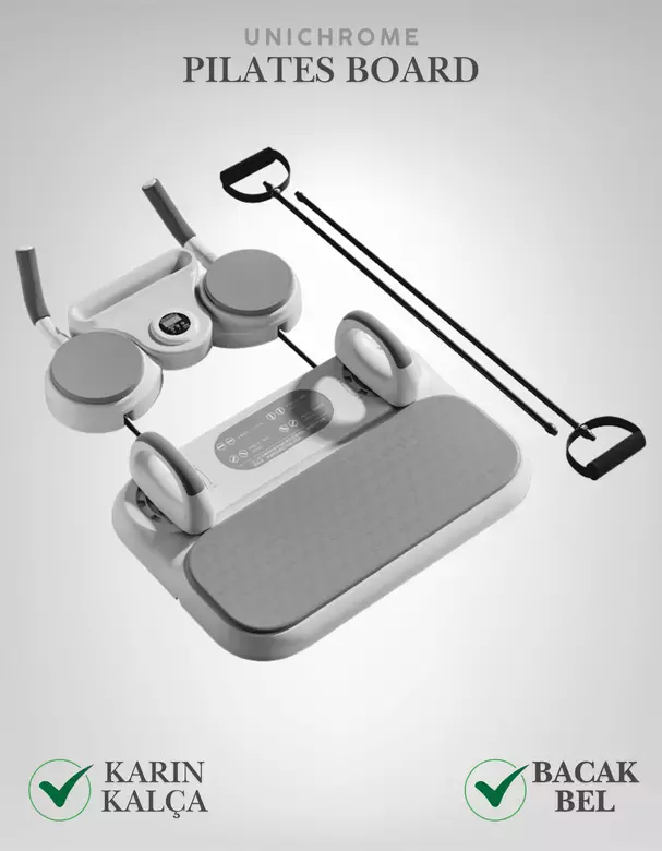 Ev Tipi Tekerlekli Pilates & Fitness Egzersiz Istasyonu | Şınav, Mekik, Direnç Bandı, Spor Aleti