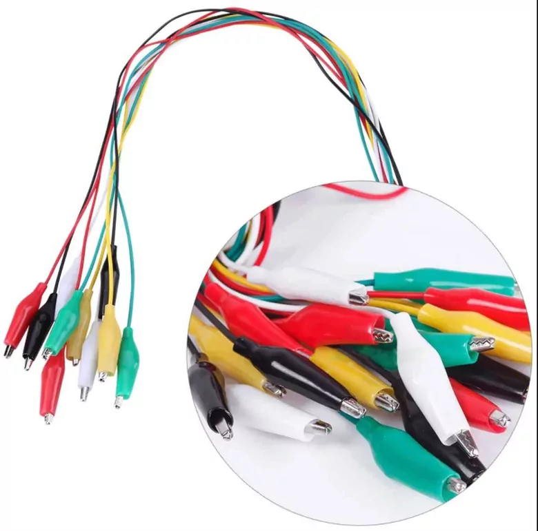 10'lu Krokodil Kablo Timsah Ağızlı Kıskaç Timsah Ağzı 50cm