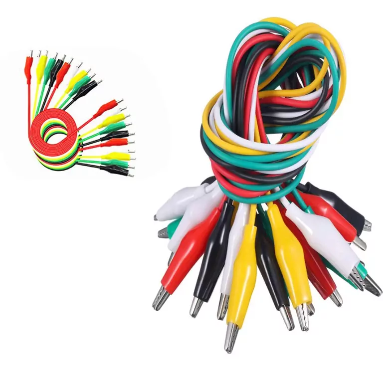 10'lu Krokodil Kablo Timsah Ağızlı Kıskaç Timsah Ağzı 50cm