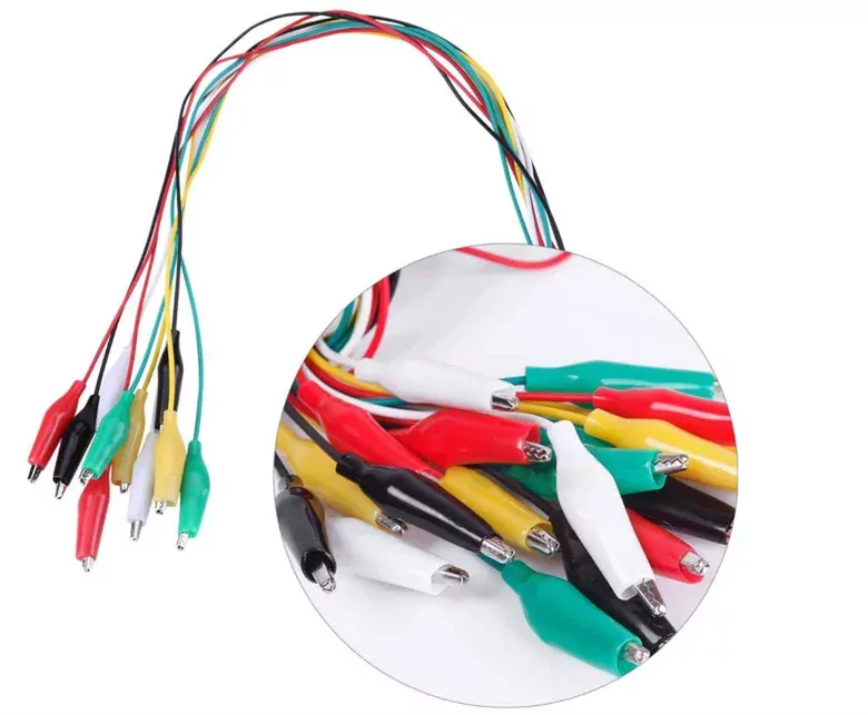 10'lu Krokodil Kablo Timsah Ağızlı Kıskaç Timsah Ağzı 50cm