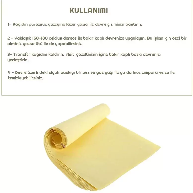 10 Adet A4 Baskı Devre PCB Transfer Kağıdı Devre Prototip Devre 10 Adet A4 Baskı Devre PCB Transfer Kağıdı Devre Prototip Devre