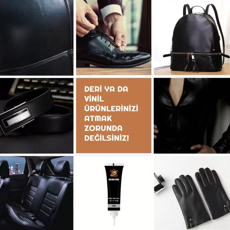 20ML Deri Tamir Bakım Onarım Jeli Koltuk Çatlak Yırtık Oyuk Jeli