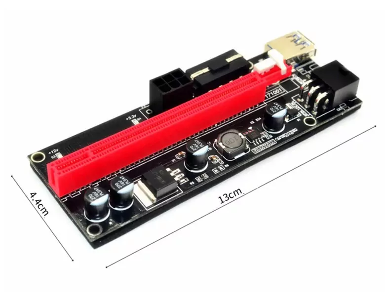 OEM Riser V009S  Yükseltici PCI-Express X1 to X16 Mining Ethe OEM Riser V009S  Yükseltici PCI-Express X1 to X16 Mining Ethe