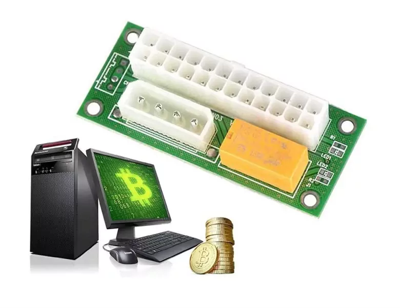 ADD2PSU ATX-SATA Molex 4 Pin 24 Pin Psu Çoklayıcı Güç Kaynağı Bağlantı Adaptörü Mining Riser