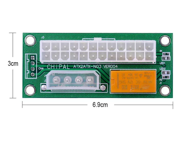 ADD2PSU ATX-SATA Molex 4 Pin 24 Pin Psu Çoklayıcı Güç Kaynağı Bağlantı Adaptörü Mining Riser