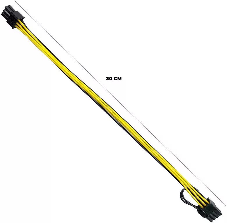 30cm 6 Pin PCI-E to 8 Pin PCI-E Ekran Kartı Power Çevirici Kablo