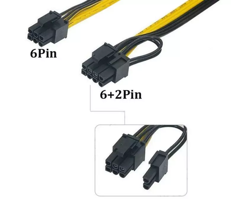 30cm 6 Pin PCI-E to 8 Pin PCI-E Ekran Kartı Power Çevirici Kablo