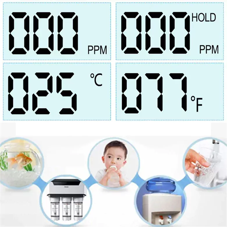TDS Metre Su Kalite Test Ölçüm Cihazı Saflık Ölçer Pil + Kılıf