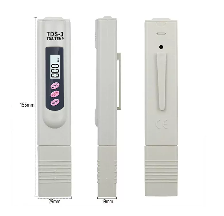 TDS Metre Su Kalite Test Ölçüm Cihazı Saflık Ölçer Pil + Kılıf
