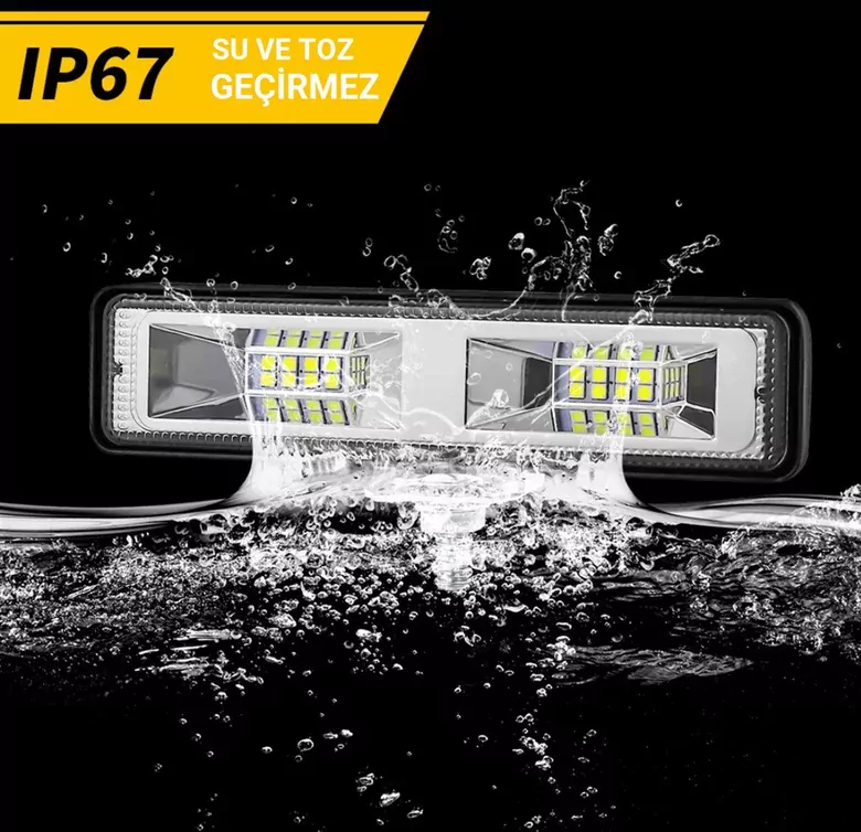 DC 9-60V 16 LED Off Road Projektör Spot Lambası 48W Flood Işık