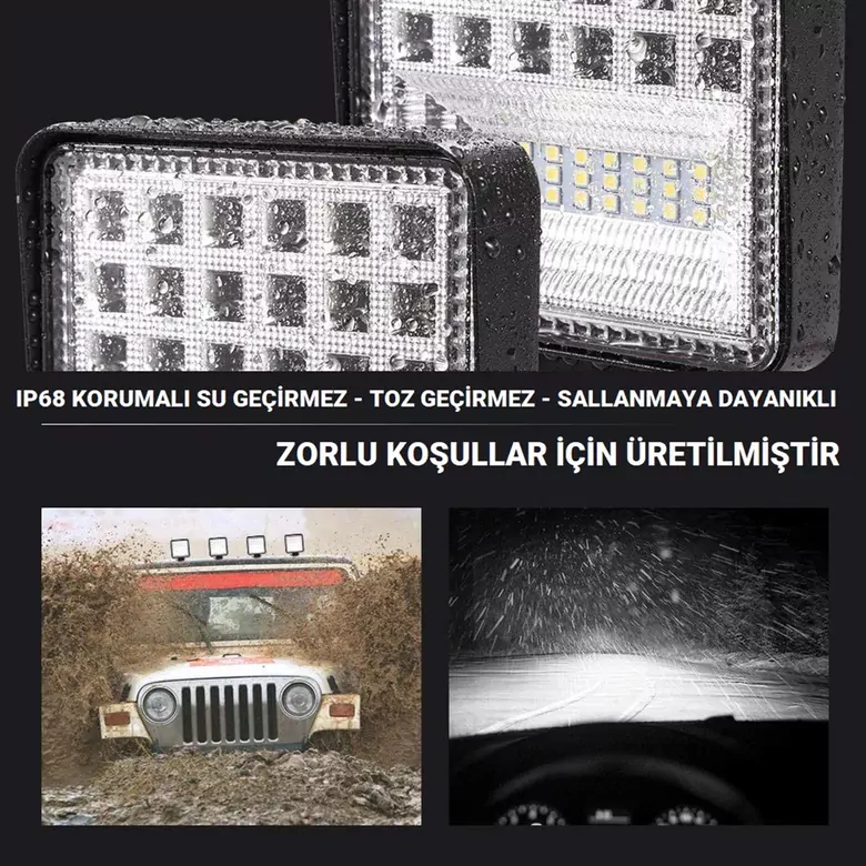 42 LED Combo Aydınlatma Off Road Tekne Çalışma Lambası 126W