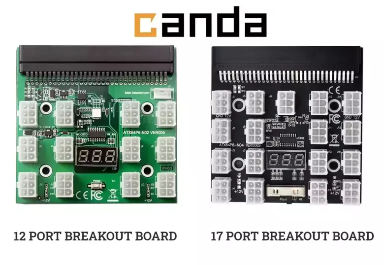12 - 17 PIN ATX 6 PIN Breakout Board Adaptörü Güç Kaynağı Led Kesme Panosu