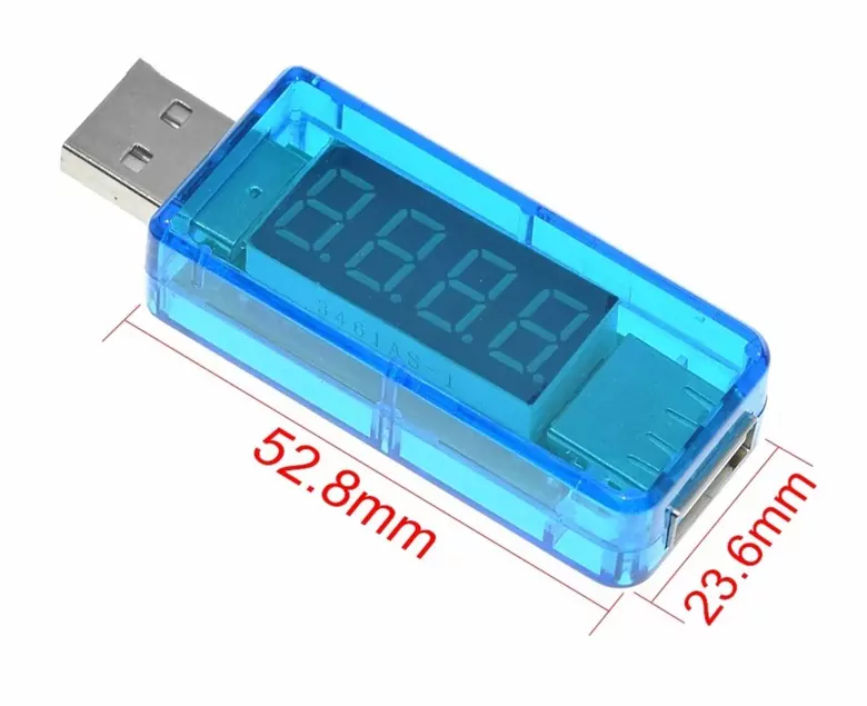 Led Göstergeli USB Voltmetre Ampermetre Volt Amper Gerilim Ölçer