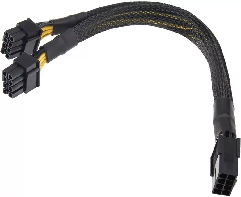 Kaplamalı 8 Pin Power Splitter PCI-E 8 (6+2)Pin Çoklayıcı Kablo Kaplamalı 8 Pin Power Splitter PCI-E 8 (6+2)Pin Çoklayıcı Kablo