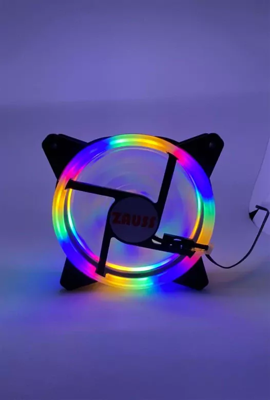 ZR-100 Rainbow Rgb Mining Kasa Fanı 12cm Renkli Gökkuşağı Fanı 0.3A