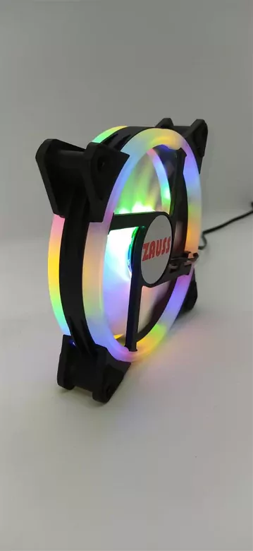 ZR-200 Rainbow Rgb Kasa Mining Fanı 12CM Renkli Gökkuşağı Fanı İç ve Dış Aydınlatmalı 0.3A