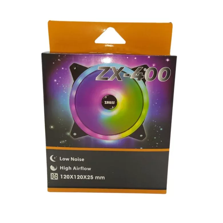 ZX-400 İçi Dışı Hareketli Sekizgen 3 Renk Hareketli Rgb Kasa Mining Fanı 12CM Fanı 0.3A