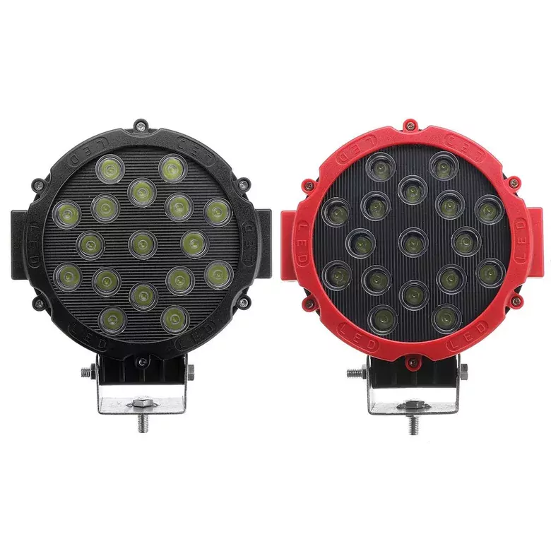 5 Modlu 51W Yuvarlak Off Road Lambası Turuncu Beyaz Işıklı