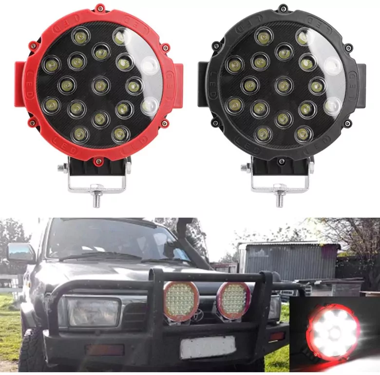 5 Modlu 51W Yuvarlak Off Road Lambası Turuncu Beyaz Işıklı