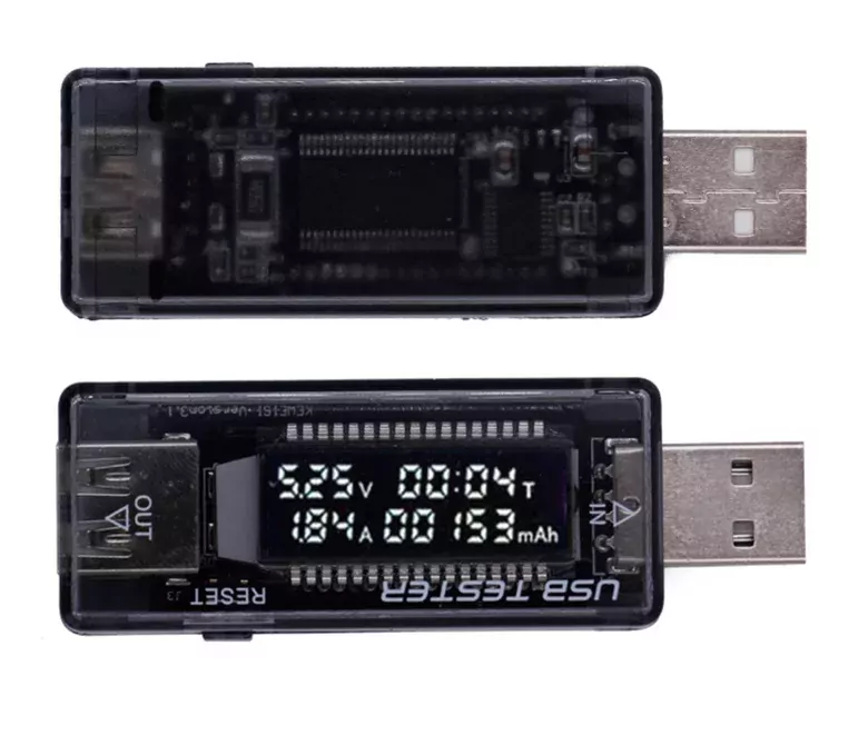 LED Ekranlı USB Voltmetre Ampermetre USB Şarj Kapasitesi Test Cihazı LED Ekranlı USB Voltmetre Ampermetre USB Şarj Kapasitesi Test Cihazı