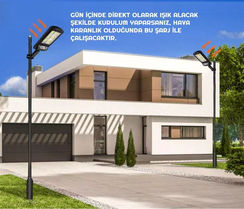 Hareket Sensörlü 120 LED Solar Bahçe Lambası 3 Modlu Dış Mekan Aydınlatma Hareket Sensörlü 120 LED Solar Bahçe Lambası 3 Modlu Dış Mekan Aydınlatma