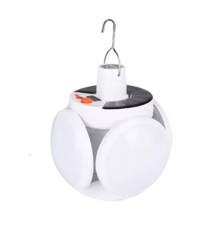 JP8801 Solar ve Adaptör Şarj Girişli 5 Kanatlı 5 Modlu Kamp Bahçe Lambası