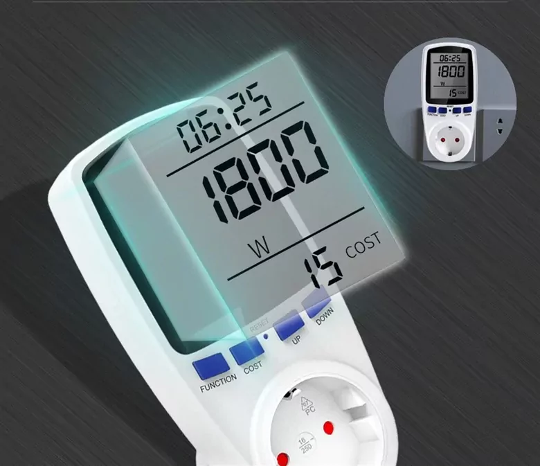 Işıklı Wattmetre Priz Tipi 16A 3680W Enerji Sarfiyat Ölçer Tüketim Ölçer Işıklı Wattmetre Priz Tipi 16A 3680W Enerji Sarfiyat Ölçer Tüketim Ölçer