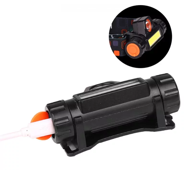 XST 211 XPE + COB LED Aydınlatmalı USB Şarj Edilebilir  Kamp Yürüyüş Kafa Lambası