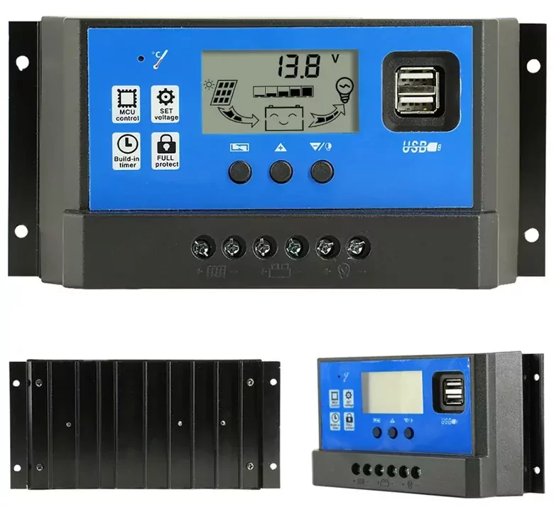 60A Solar Güneş Paneli Akü Şarj Kontrol Cihazı PWM 12v-24v Çift USB 60A Solar Güneş Paneli Akü Şarj Kontrol Cihazı PWM 12v-24v Çift USB