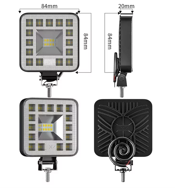 23 led 69W Kare Off Road Çalışma Lambası