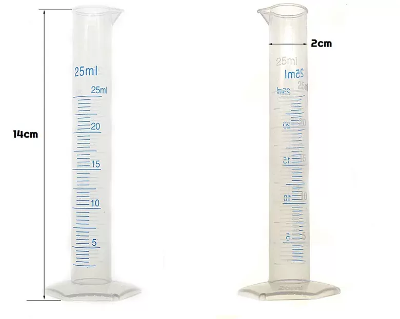25ml ml Uzun Form Silindir Plastik Polipropilen Mezür Kabartma 25ml ml Uzun Form Silindir Plastik Polipropilen Mezür Kabartma
