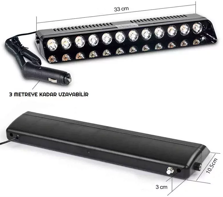 S12 12V Çakmaklık Girişli Cam Içi Vantuzlu Polis Çakar Ledi Kırmızı Mavi Beyaz 12 Ledli S12 12V Çakmaklık Girişli Cam Içi Vantuzlu Polis Çakar Ledi Kırmızı Mavi Beyaz 12 Ledli
