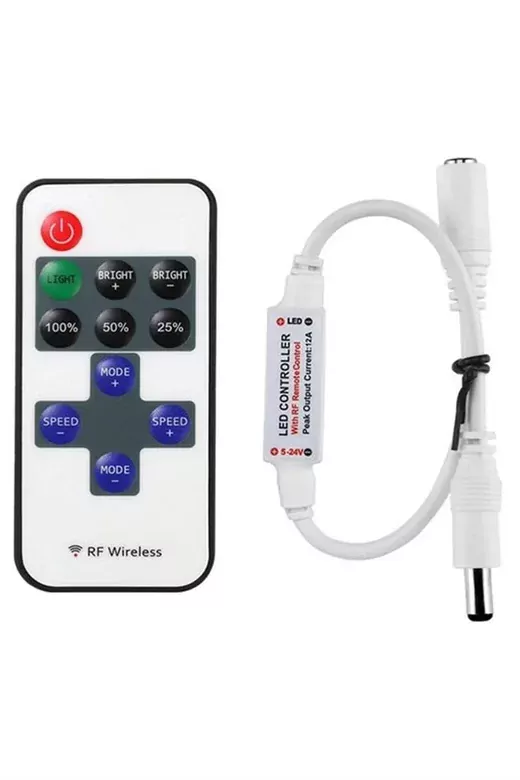 Soketli Şerit Led Kontrol Cihazı Rf Kumandalı Dimmer