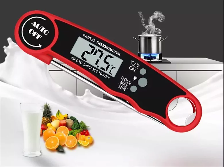 Paslanmaz Çelik Problu Dijital Mutfak Yemek Termometresi Sıcaklık Ölçer Açacaklı Mıknatıslı Paslanmaz Çelik Problu Dijital Mutfak Yemek Termometresi Sıcaklık Ölçer Açacaklı Mıknatıslı