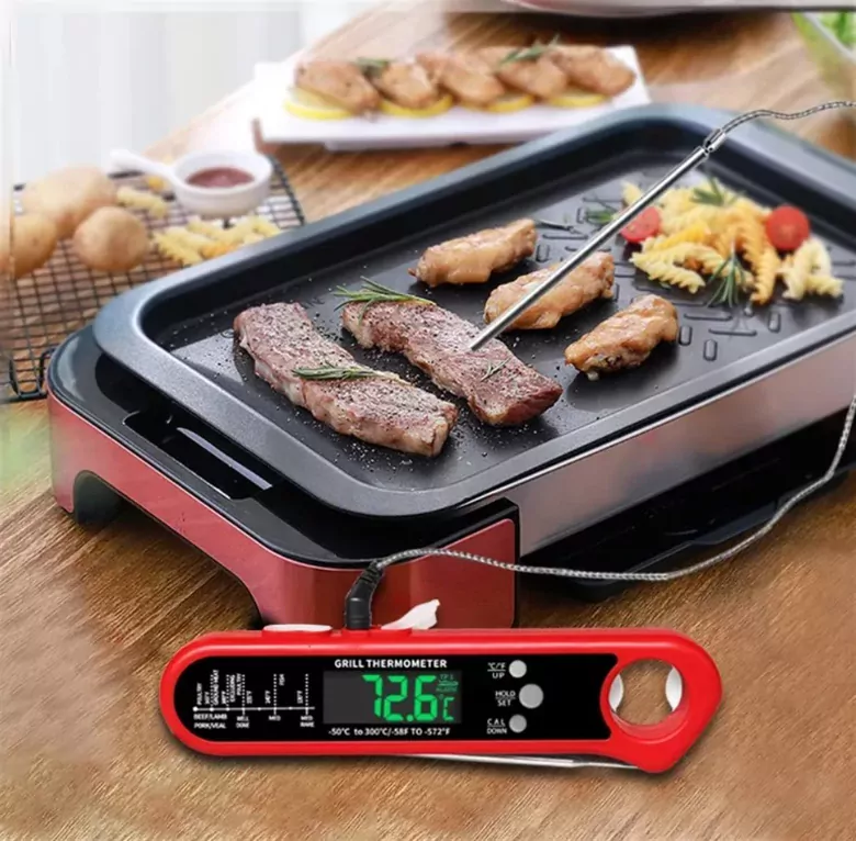 Çıkarılabilir Multi Problu Paslanmaz Dijital Et Yemek Termometresi -50°C-300°C Sıcaklık Ölçer