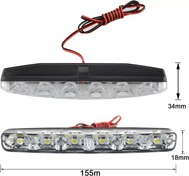 12V Güçlendirilmiş Gövdeli Su Geçirmez 18W Gündüz Ledi 6 LEDli Beyaz Renk Sis Farı 12V Güçlendirilmiş Gövdeli Su Geçirmez 18W Gündüz Ledi 6 LEDli Beyaz Renk Sis Farı