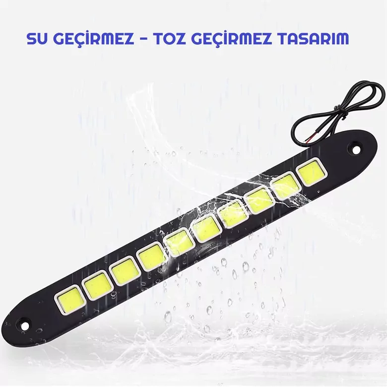 Ayarlanabilir Esnek 10 LED Su Geçirmez Gündüz Ledi Beyaz DRL Farı DC 12V Ayarlanabilir Esnek 10 LED Su Geçirmez Gündüz Ledi Beyaz DRL Farı DC 12V