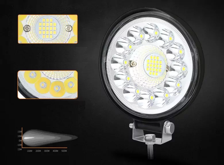 33Led  12-24v Yuvarlak Spot SMD Off Road Tekne Çalışma Lambası
