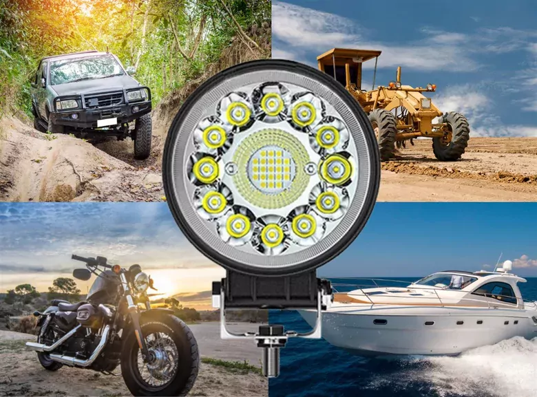 33Led  12-24v Yuvarlak Spot SMD Off Road Tekne Çalışma Lambası