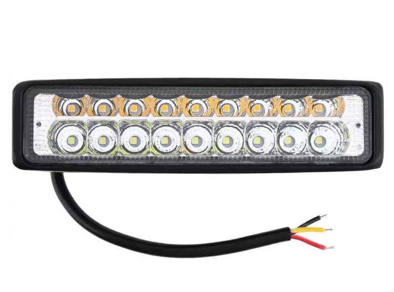 54W 18LED Turuncu Beyaz Flaşlı 3Modlu  Off Road Tekne Çalışma Lambası