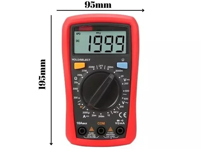 Dijital Multimetre Dt-9205A AC/Dc Volt Amper Ohm Kapasite Hz Test Cihazı Dijital Multimetre Dt-9205A AC/Dc Volt Amper Ohm Kapasite Hz Test Cihazı
