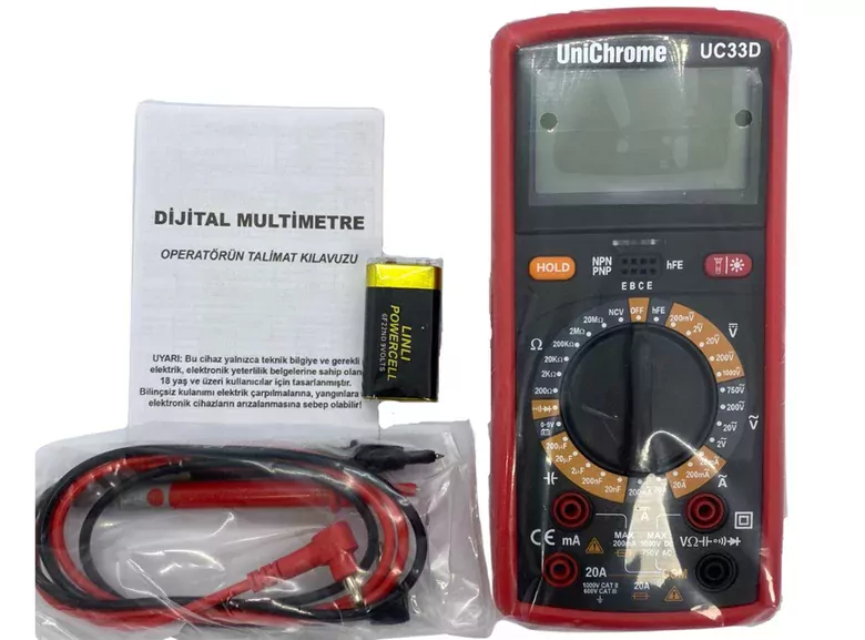 Dijital Multimetre Led Ekranlı Avometre Ölçü Aleti