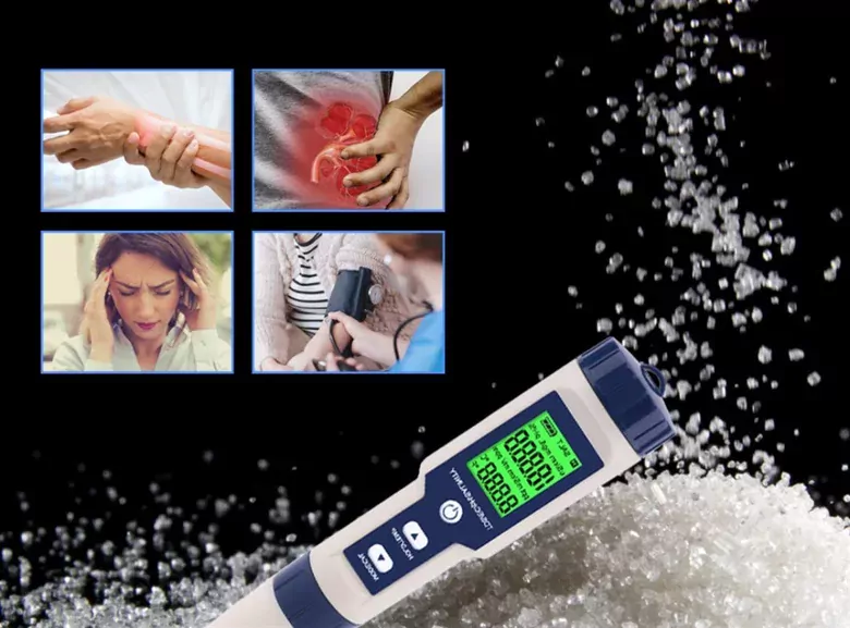 5in1 Dijital PH/TDS/EC/Tuzluluk/Sıcaklık Metre Işıklı Test Cihazı İletkenlik Kalem Model