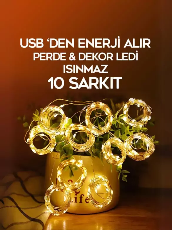 Kumandalı 8 Ayrı Moda Sahip 3x3M 300X300Cm Perde Led 10 Saçaklı Sarkıtlı 300 Led Gün Işığı Kalp Askı