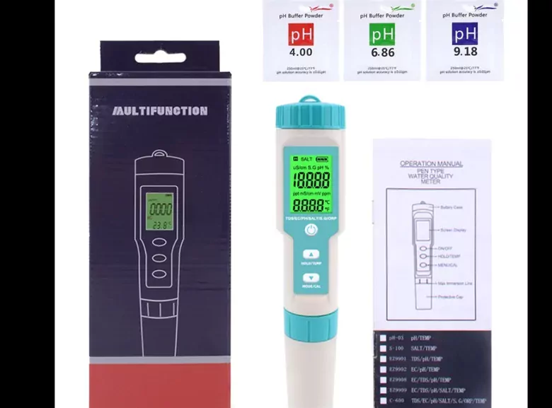 7in1 PH/TDS/EC/ORP/Deniz Suyu Ağırlık/Tuzluluk/Sıcaklık c-600 PH Ölçer Su Kalitesi Monitörü 7in1 PH/TDS/EC/ORP/Deniz Suyu Ağırlık/Tuzluluk/Sıcaklık c-600 PH Ölçer Su Kalitesi Monitörü