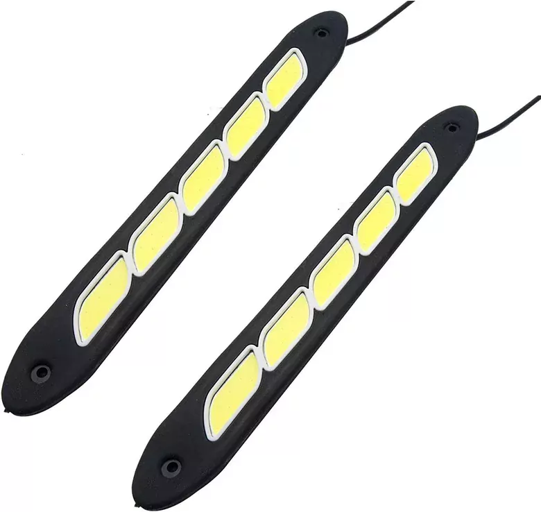 Ayarlanabilir Esnek 5 COB LED Su Geçirmez Gündüz Ledi Beyaz DRL Farı DC 12V