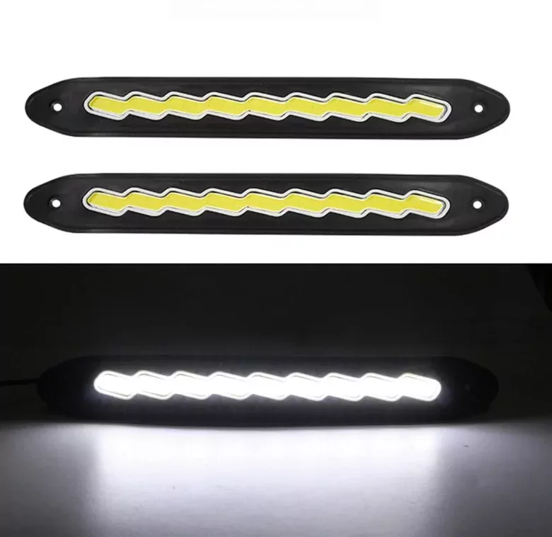 Ayarlanabilir Esnek Zikzak Cob Led Su Geçirmez Gündüz Ledi Beyaz Drl Farı Dc 12v Ayarlanabilir Esnek Zikzak Cob Led Su Geçirmez Gündüz Ledi Beyaz Drl Farı Dc 12v