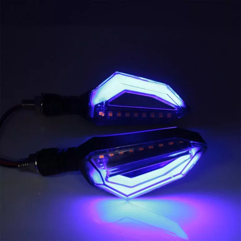 Amerikan Park Modüllü Çift Renk Motosiklet Sinyal LED Takımı 12V DRL Universal Amerikan Park Modüllü Çift Renk Motosiklet Sinyal LED Takımı 12V DRL Universal